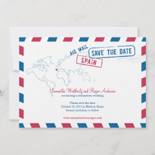 Spanje Air Mail Wedding Save the Date