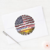 Spanje - Amerikaanse Amerikaanse Amerikaanse Ameri Ronde Sticker (Envelop)