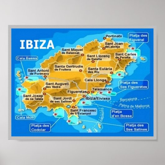 Spanje - Balearen - Ibiza - Eivissa - Poster (Voorkant)