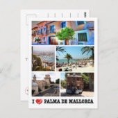 Spanje - Balearen - Majorca - I Love - Briefkaart (Voorkant / Achterkant)