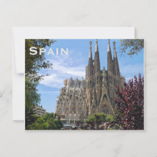 Spanje Barcelona Vintage Reizen Toerisme Toevoegen Briefkaart