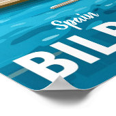 Spanje Bilbao Vintage Beroemde Reisplaats Poster (Hoek)