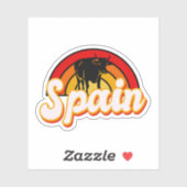 -Spanje Bull Silhouette Sunset Sticker (Vel)