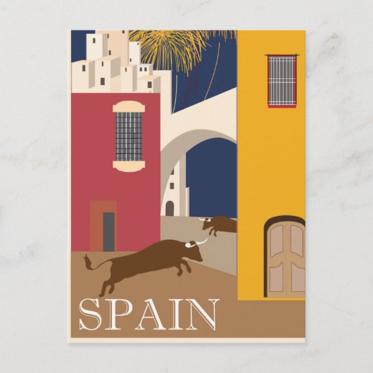  Spanje Bull Travel Briefkaart (Voorkant)
