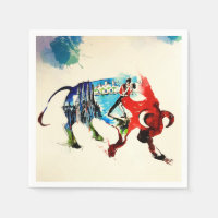 Spanje Bull Vintage Travel Love Waterverf