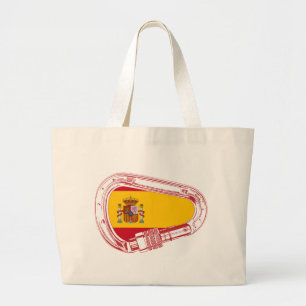 Spanje Carabiner Flag Grote Tote Bag