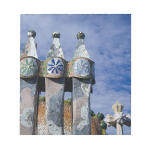 Spanje, Catalonië, Barcelona. Casa Batllo (1906) 2 Notitieblok