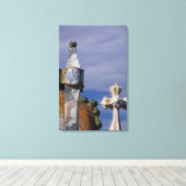 Spanje, Catalonië, Barcelona. Casa Batllo (1906) 3 Canvas Afdruk (Insitu (Houten vloer))