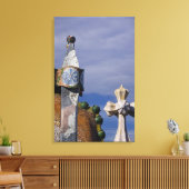 Spanje, Catalonië, Barcelona. Casa Batllo (1906) 3 Canvas Afdruk (Insitu (Woonkamer))