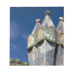 Spanje, Catalonië, Barcelona. Casa Batllo (1906). Notitieblok