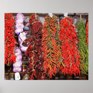 Spanje, Catalonië, Barcelona, La Boqueria-markt Poster