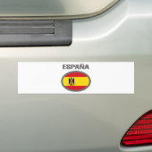 Spanje Cool Vlagontwerp! Bumpersticker (Op auto)