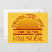 SPANJE Costa Del Sol, aangepast briefkaart (Voorkant / Achterkant)