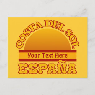 SPANJE Costa Del Sol, aangepast briefkaart