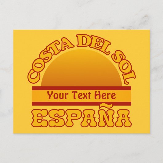 SPANJE Costa Del Sol, aangepast briefkaart (Voorkant)