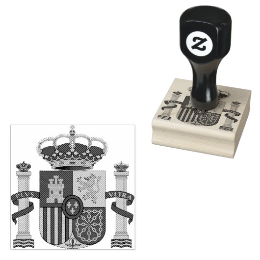 Spanje Crest Rubber Stamp Rubberstempel (Gestempeld)