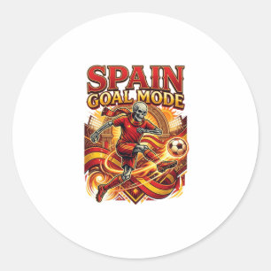 Spanje Doel Modus Skelet Aanvaller Naties Streetwe Ronde Sticker