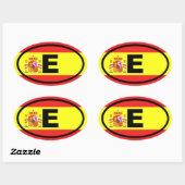 Spanje E Europees Ovale Sticker (Vel)