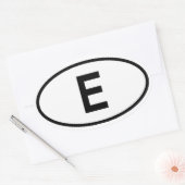 Spanje "E" Ovale Sticker (Envelop)