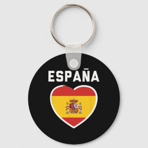 Spanje En Espana - Voetbal En Voetbal Vlag Jersey  Sleutelhanger