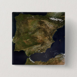 Spanje en Portugal 3 Vierkante Button 5,1 Cm