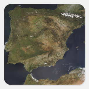 Spanje en Portugal 3 Vierkante Sticker