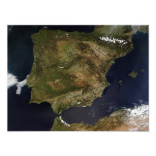 Spanje en Portugal Foto Afdruk
