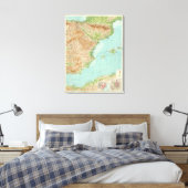 Spanje en Portugal oostelijk deel Canvas Afdruk (Insitu (Slaapkamer))