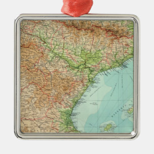 Spanje en Portugal oostelijk deel Metalen Ornament