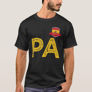 Spanje Espa een menselijke vlag letter P en A Span T-shirt