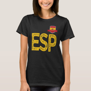 Spanje España Human-Flag Letter E en S en P Spanje T-shirt