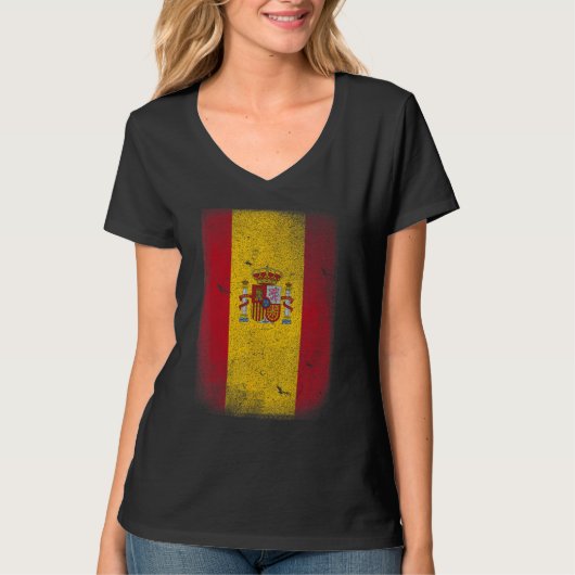 Spanje & Espana Spaanse Vlag T-shirt (Voorkant)