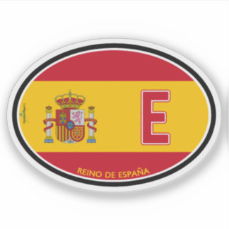 SPANJE Espana Spaanse Voertuig ID Vlag Sticker