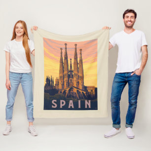 Spanje Familia Sagrada Fleece Deken