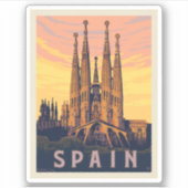 Spanje | Familia Sagrada Sticker (Voorkant)