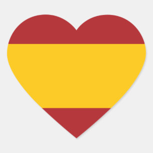 Spanje Flag Heart Sticker