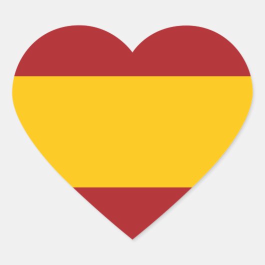 Spanje Flag Heart Sticker (Voorkant)