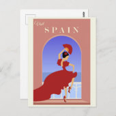  Spanje Flamenco Briefkaart (Voorkant / Achterkant)
