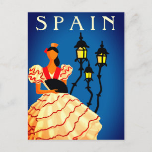 Spanje Flamenco Danser Poster Briefkaart