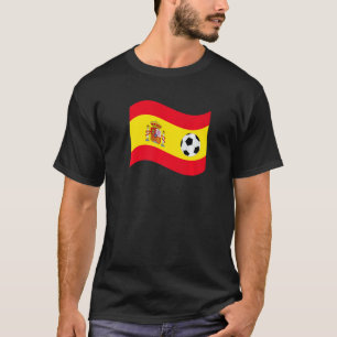 Spanje Football Graphic Country Flag Pride Voetbal T-shirt