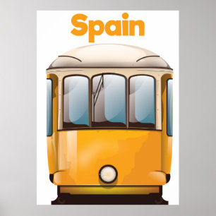 Spanje Gele reisposter voor trams Poster