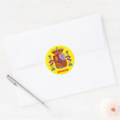 Spanje Glossy Classic Ronde Sticker (Envelop)