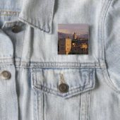 Spanje, Granada, Andalusië De Alhambra, 2 Vierkante Button 5,1 Cm (In situ)