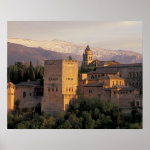 Spanje, Granada, Andalusië De Alhambra, Poster