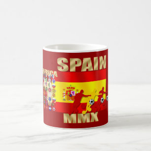 Spanje Grote vlag Afrika MMX voetbal futbol worldc Koffiemok
