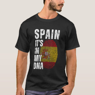 Spanje Het zit in mijn DNA-test die Spaanse Mannen T-shirt