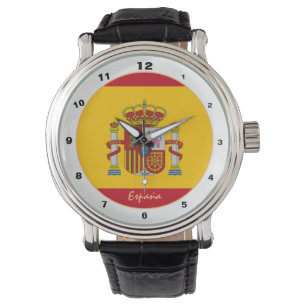 Spanje horloge, Spaanse vlag, patriottisch / sport Horloge