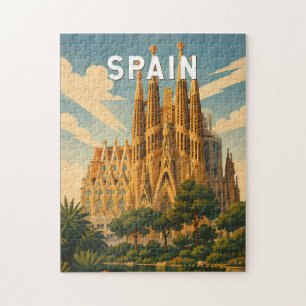 Spanje Illustratie Reis Kunst Vintage Legpuzzel