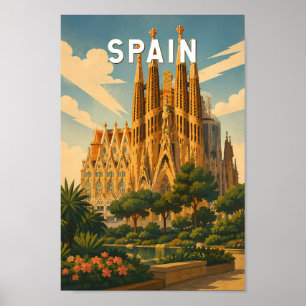 Spanje Illustratie Reis Kunst Vintage Poster