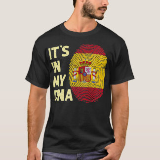 Spanje in mijn DNA Spaans vlaggenteam Spanje verja T-shirt